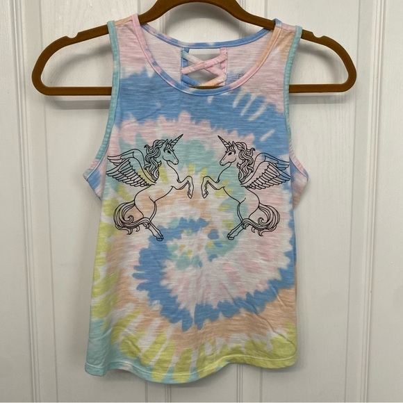 So Unicorn Sleeveless Tie-Dye Tank Top XL 14/16 - Picture 1 of 10
